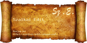 Szalkai Edit névjegykártya
